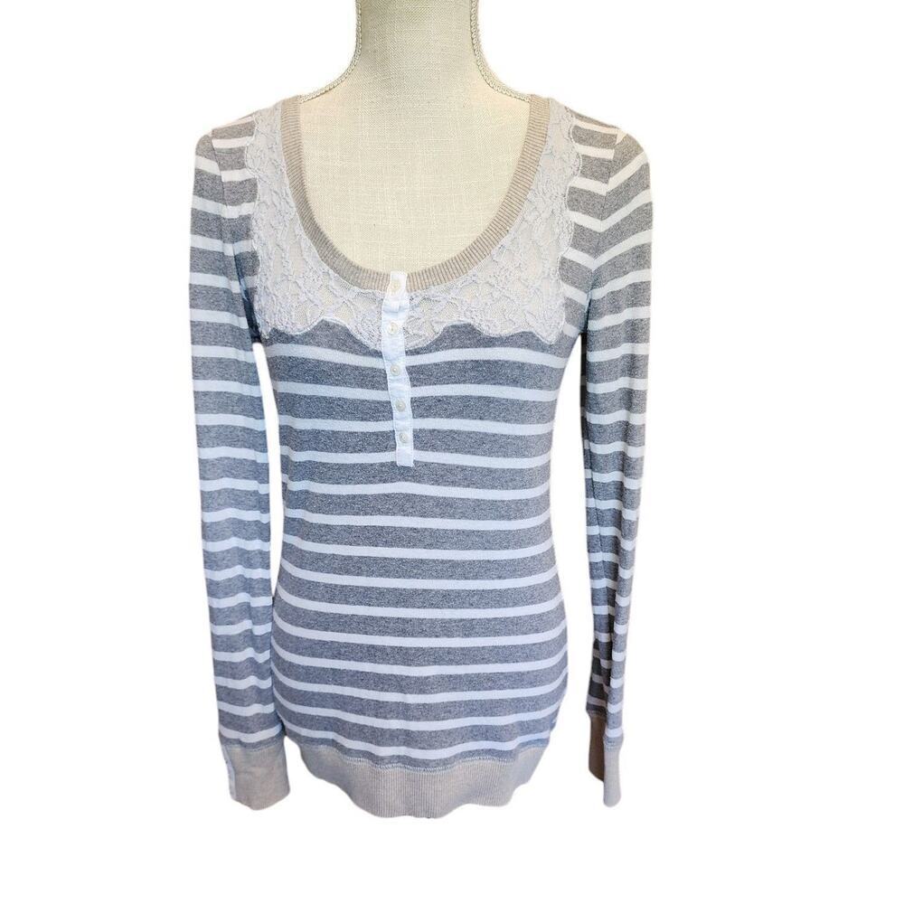 125 FREE PEOPLE GRAY TOP LARGE WN